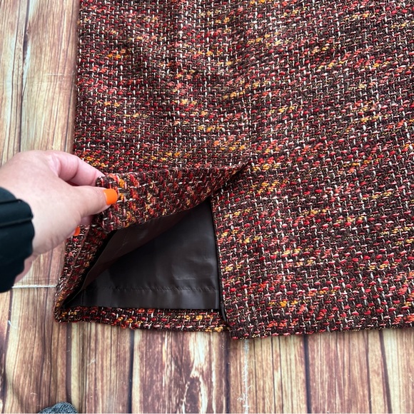 Kasper Women’s Tweed Pencil Skirt Turin Deep Choco Size 4 - Picture 7 of 11